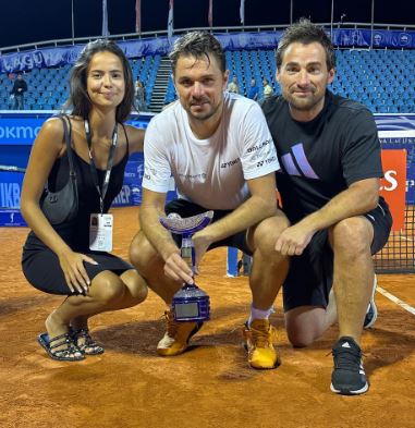 Ilham Vuilloud ex-husband Stan Wawrinka with Sara Hannoun and Stefan Duell